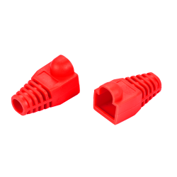 RJ45 Red Strain Relief Boot End Cap for Cat5/5e Cat6 Ethernet Cable Plug Lot