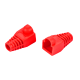 RJ45 Red Strain Relief Boot End Cap for Cat5/5e Cat6 Ethernet Cable Plug Lot