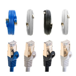 Cat7 S/FTP Ethernet Patch Cord Copper LAN Network Wire 50FT-200FT Multi LOT