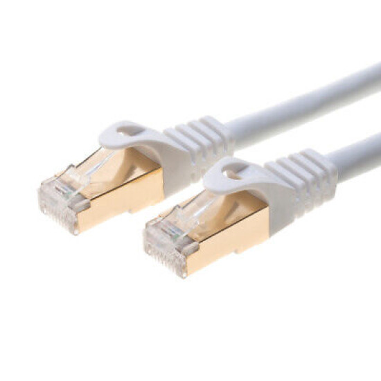 Cat7 S/FTP Ethernet Patch Cord Copper LAN Network Wire 50FT-200FT Multi LOT