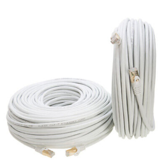 Cat7 S/FTP Ethernet Patch Cord Copper LAN Network Wire 50FT-200FT Multi LOT