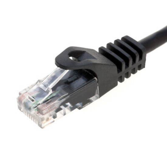 CAT6e / CAT6 Network Patch Cable RJ-45 Ethernet LAN Cable Black 25FT - 200FT LOT