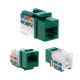 Cat6 Green Keystone Jack 45° Angled Punchdown Network Connector Multipack LOT