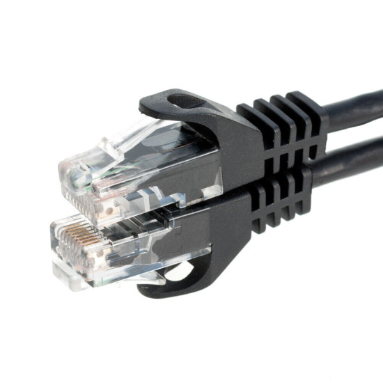 CAT6e / CAT6 Network Patch Cable RJ-45 Ethernet LAN Cable Black 1.5FT - 20FT LOT