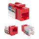 Cat6 Red Keystone Jack 45° Angled Punchdown Network Connector Multipack LOT