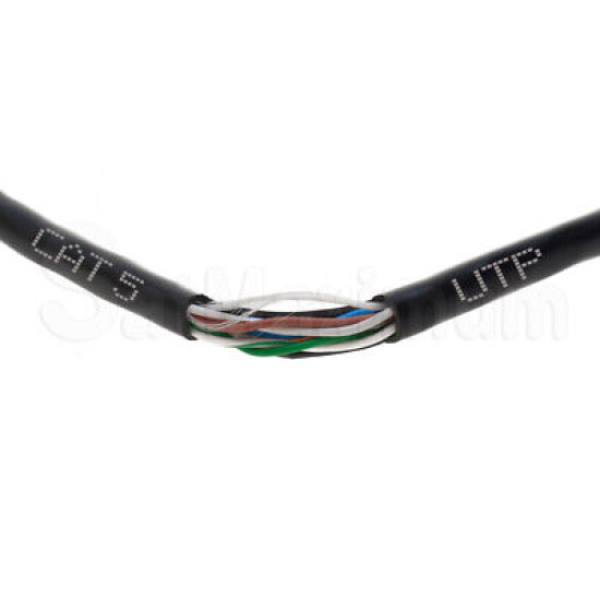 CAT6 1000FT UTP Ethernet Network Cable Solid 23AWG CCA 550MHz Bulk Wire Black