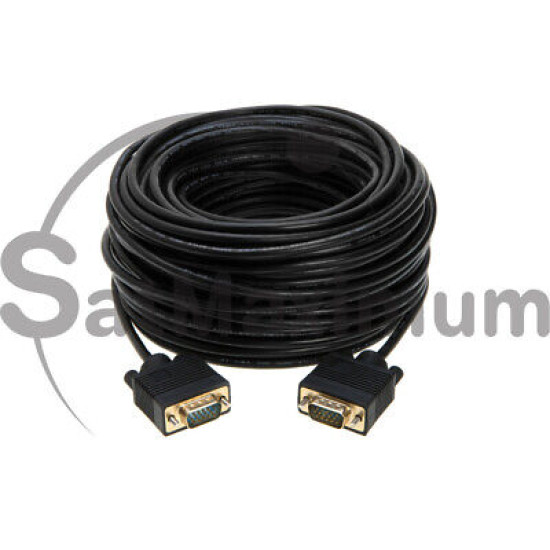 30FT SVGA Video Cable  Male/Male 15 PIN Connector for TV PC Monitor Laptop