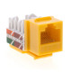 Cat6 Yellow Keystone Jack 45° Angled Punchdown Network Connector Multipack LOT