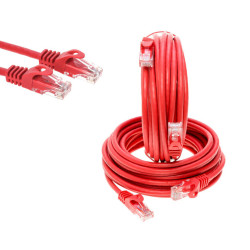 CAT6e / CAT6 Ethernet LAN Network RJ45 Patch Cable Red 3FT - 20FT Multipack LOT