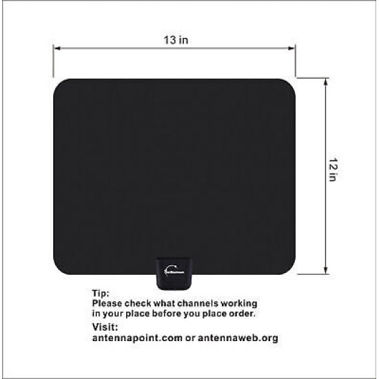 Digital Indoor Antenna Long Range 35 Miles Flat Design HDTV VHF UHF Multi LOT