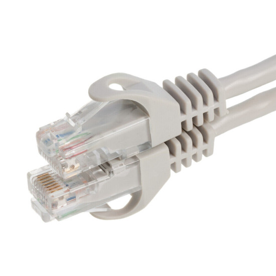 CAT6e / CAT6 Network Patch Cable RJ-45 Ethernet LAN Cable Gray 25FT - 200FT LOT