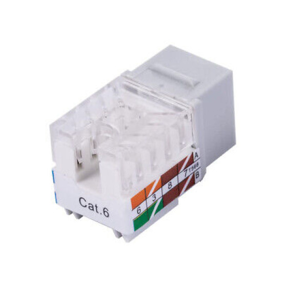 Cat6 Gray Keystone Jack 45° Angled Punchdown Network Connector Multipack LOT