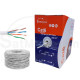 CAT6 UTP 500ft White  Network Cable 23AWG CCA Bulk Solid Wire Pull Box