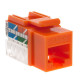 Cat6 Orange Keystone Jack 45° Angled Punchdown Network Connector Multipack LOT