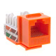 Cat6 Orange Keystone Jack 45° Angled Punchdown Network Connector Multipack LOT