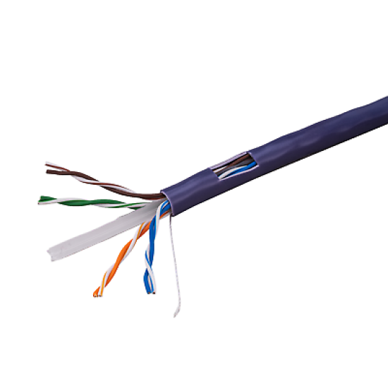 CAT6 1000FT UTP Ethernet Network Cable Solid 23AWG CCA 550MHz Bulk Wire Purple