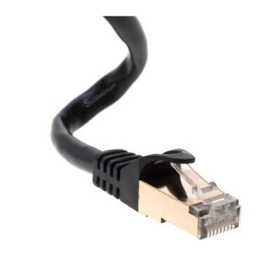 Cat7 Black SFTP Ethernet Patch Cord Copper LAN Network Cable  6ft - 20ft LOT