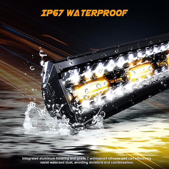 12"inch 72W LED Work Light Bar Combo Spot Flood Driving OffRoad For SUV Boat ATV