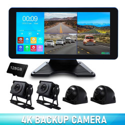 128G Dash Cam 4K 4AHD Recording in Car DVR Camera Video 10.36" for Truck Van